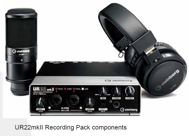 STEINBERG UR 22 MKII Recording Pack | Zvukové karty externí (USB