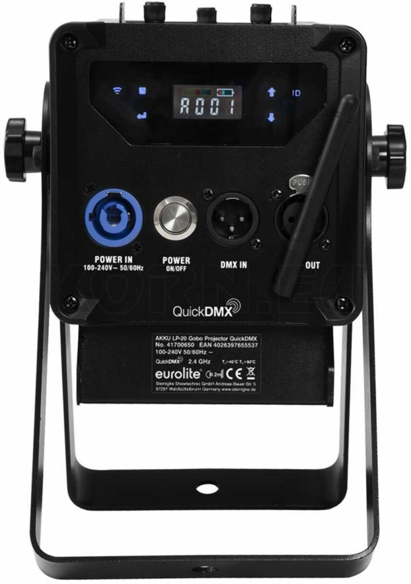 EUROLITE AKKU LP20 Gobo Projector QuickDMX Efektové světla
