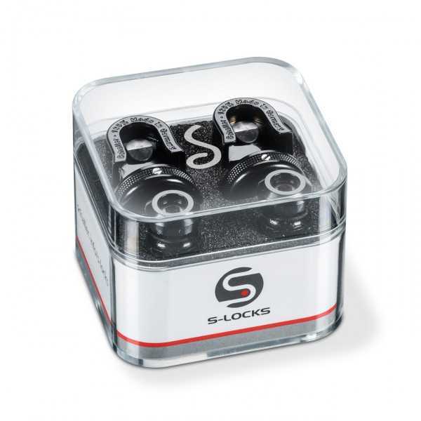Schaller 14010401 M Strap Lock Black Chrom
